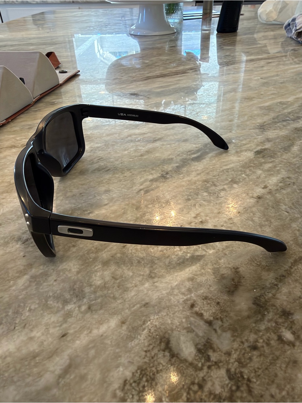 Oakley Black Wrap Sunglasses with Dark Lenses